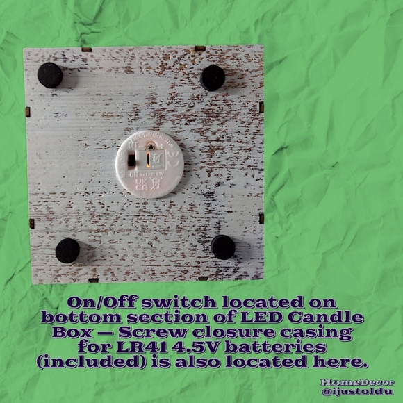 LED Wooden Candle Box with Snowflake & Forest Design | 5″×5″×5″ | Birch White - Picture 13 of 17